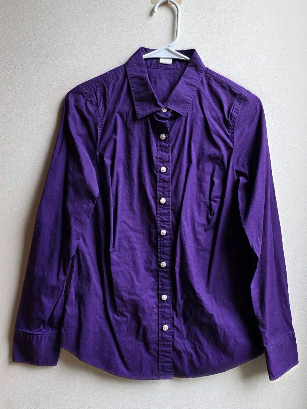 J. Crew Deep Purple Button Down Shirt Size Small